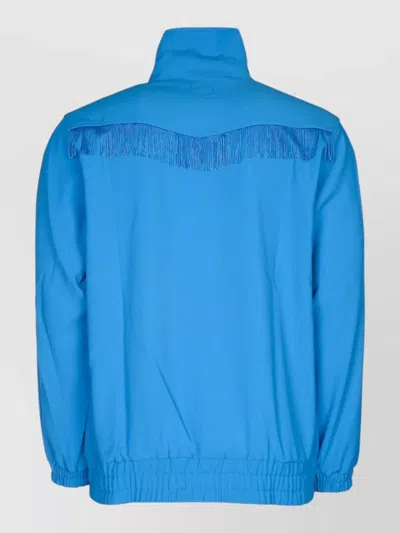Needles Blue Logo-embroidered Sweatshirt In Blue
