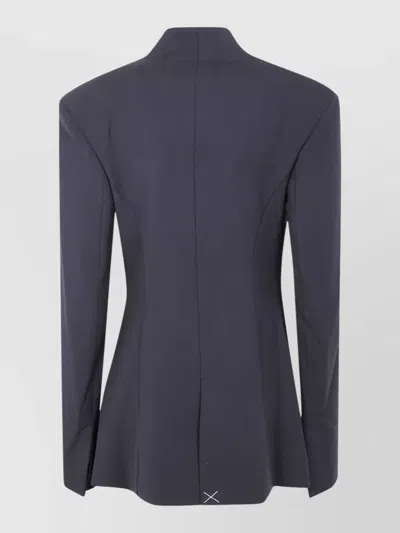 Entire Studios Vessel Tailored Jacket Structured Shoulders In Blue