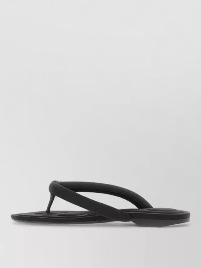 Alexander Wang Neutrals Jenna Tubular Padded Flop Sandals In Black