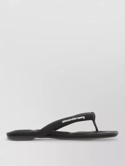 Alexander Wang Neutrals Jenna Tubular Padded Flop Sandals In Black