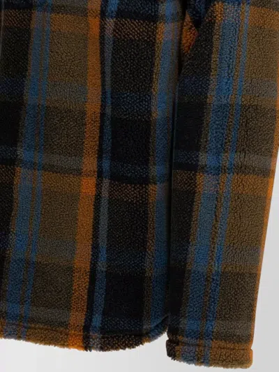 Human Made Fleece Texture Plaid Pattern Long Sleeve Sweater In Multi