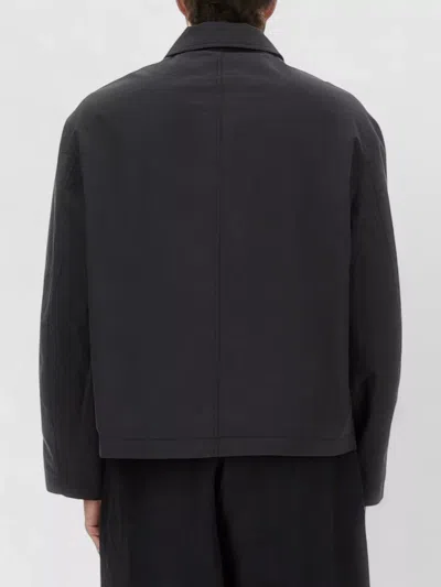Studio Nicholson Harrington Jacket Zip Front Collared Design In Black