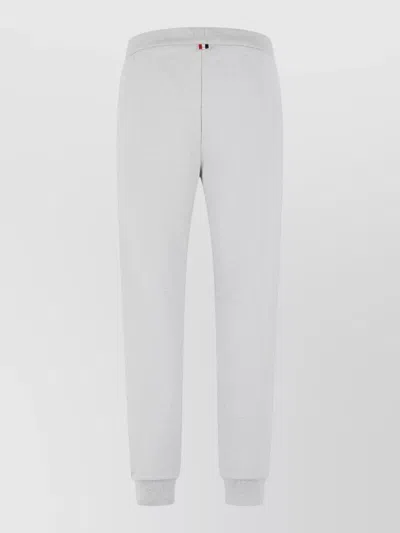 Thom Browne Colorblock 4 Bar Cotton Pants Elastic Cuffs In Blue