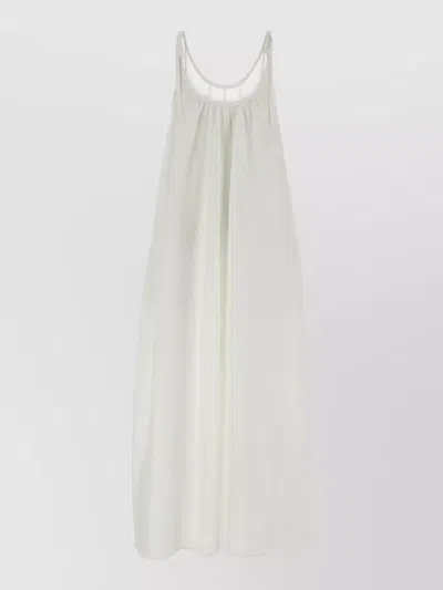 Anine Bing Flora Gathered Lyocell And Linen-blend Maxi Dress In Multi