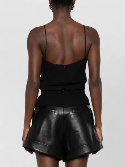 Iro Black Embellished V Neck Top In Black