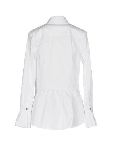 Shop Karl Lagerfeld Solid Color Shirts & Blouses In White