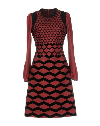Giulietta Knee-length Dress In Brick Red