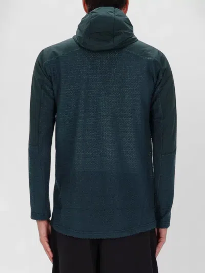 And Wander Green Alpha Direct Polyester Hooded Jacket In Green