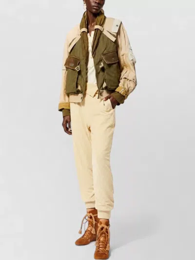 Isabel Marant Julissa Jacket Multi Pocket Button Drawstring In Brown