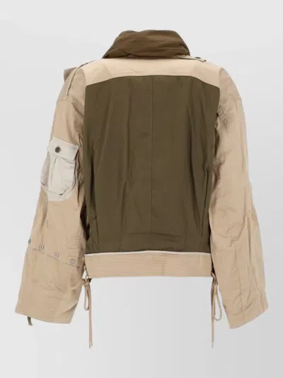 Isabel Marant Julissa Jacket Multi Pocket Button Drawstring In Brown