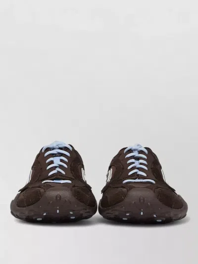 Balenciaga Women Brown Canvas And Corduroy Monday Ultra Sneakers In Brown
