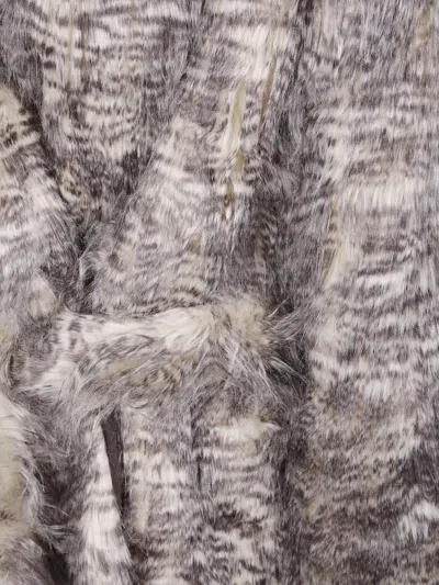 Entire Studios Textured Faux Fur Jacket With Striped Pattern In Multi