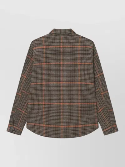 Les Deux Kody Houndstooth Checked Overshirt Jacket In Multi