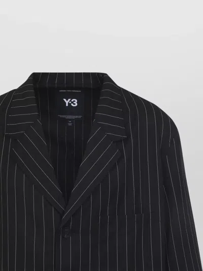 Y-3 Chore Jacket Belted Back Patch Pockets In Black