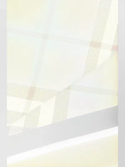 Burberry Silk Foulard Triangular Shape Plaid Pattern In Brown