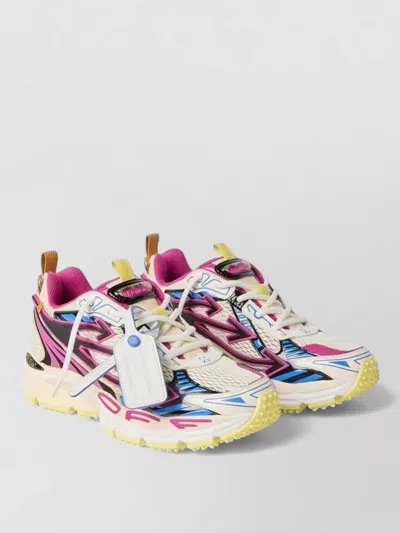 Off-white Mesh Sneakers Arrow Heel Tab Pull Loop In Multi