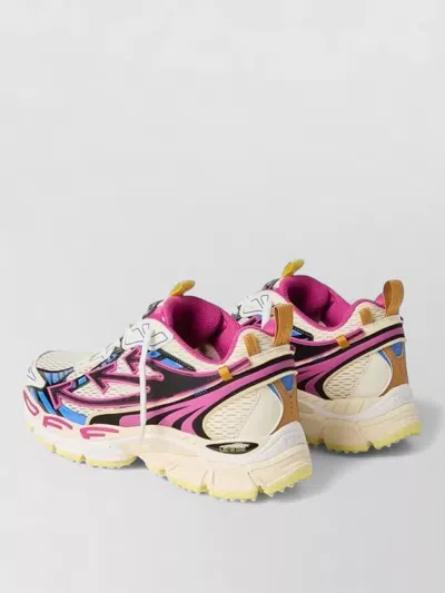 Off-white Mesh Sneakers Arrow Heel Tab Pull Loop In Multi