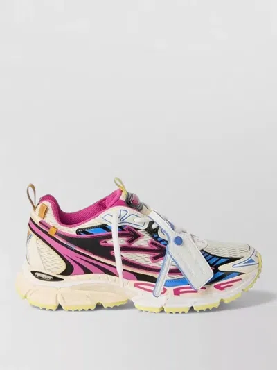 Off-white Mesh Sneakers Arrow Heel Tab Pull Loop In Multi