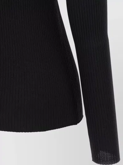 Theory Slim-fit Wool-blend Pullover Sweater In Black