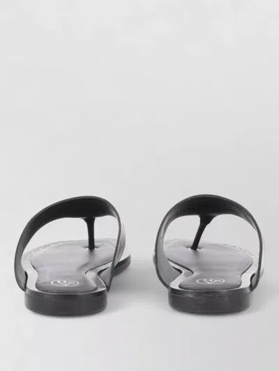Ash Genius Leather Studded Thong Sandals In Black