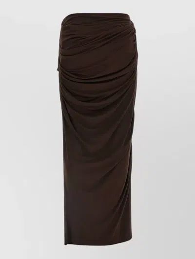 Entire Studios Draped Midi Skirt High Waist Design In Multi