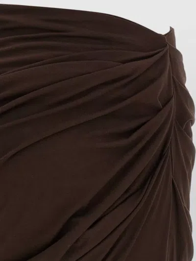 Entire Studios Draped Midi Skirt High Waist Design In Multi