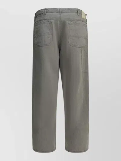 Beams Plus Painter Grey Cotton Linen Work Pants In Gray