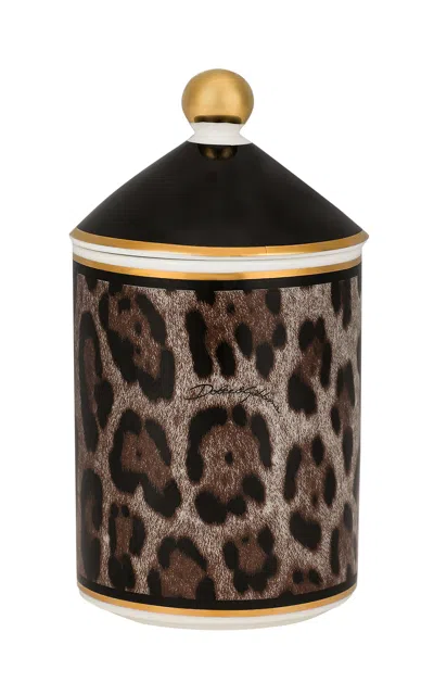 Dolce & Gabbana Porcelain Patchouli Scented Candle In Black