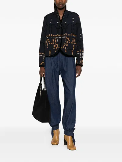 Forte Forte Samarcanda Jacquard Jacket Notte In Blue