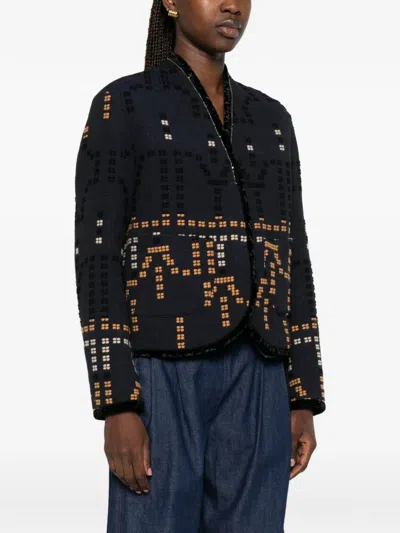 Forte Forte Samarcanda Jacquard Jacket Notte In Blue