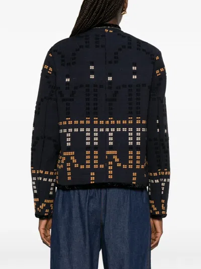 Forte Forte Samarcanda Jacquard Jacket Notte In Blue