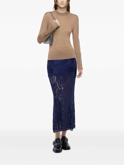 Rabanne Button-cuff Long-sleeve T-shirt In Multi