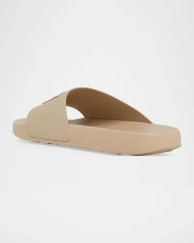 Givenchy Rubber Slide Mules Flat Open Toe Label In Pink