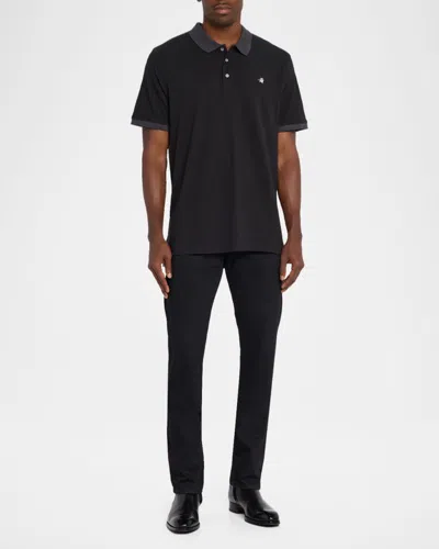 Robert Graham Devil Short Sleeve Polo In Black