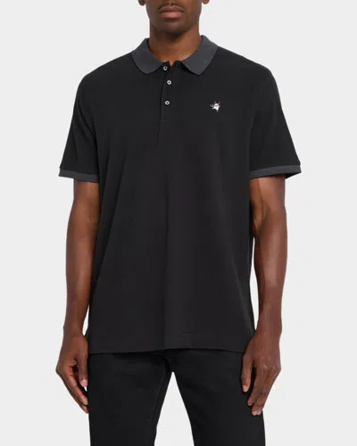 Robert Graham Devil Short Sleeve Polo In Black
