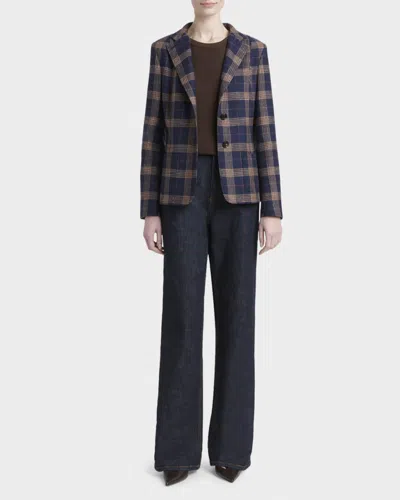 Kiton Plaid Single-breasted Blazer In Multi