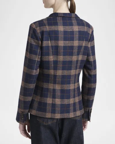 Kiton Plaid Single-breasted Blazer In Multi