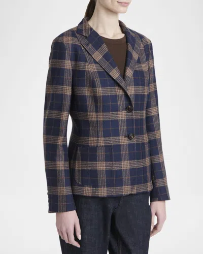 Kiton Plaid Single-breasted Blazer In Multi