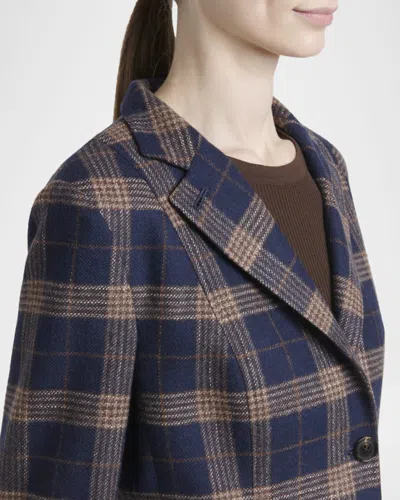 Kiton Plaid Single-breasted Blazer In Multi