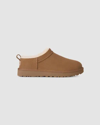 Ugg Micro Logo-patch Slip-on Boots In Brown