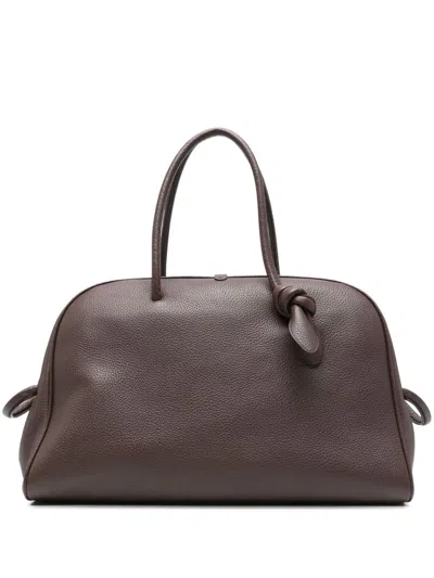 Jacquemus Large Structured Bag With Pebbled Texture In Brown