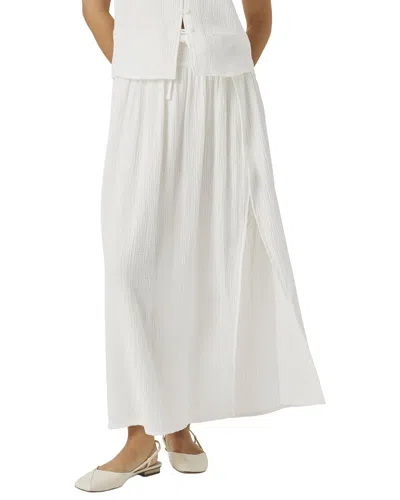 Splendid Melanie Tiered Drawstring Maxi Skirt In White
