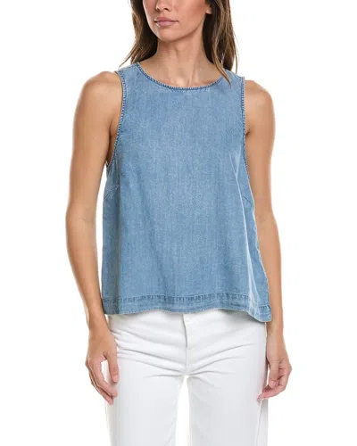 Splendid Woven Shell Tank In Blue