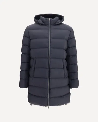 Herno Technical Down Jacket With Acrylic-coated Polyamide In Black