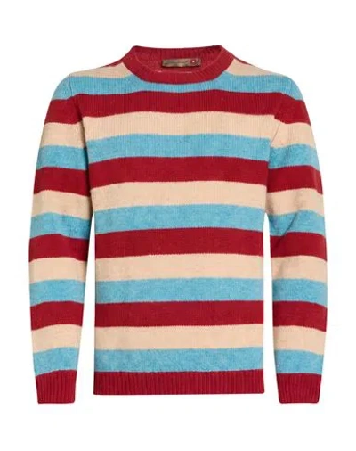 Messagerie Man Sweater Brick Size L Wool In Red