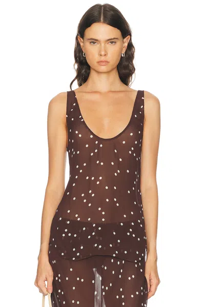 Eaves Fleur Top In Brown
