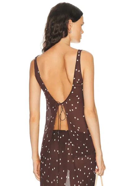 Eaves Fleur Top In Brown