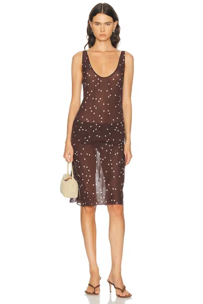 Eaves Fleur Top In Brown