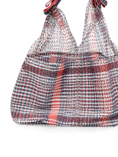 Epice Elziver Check-pattern Mesh Shoulder Bag In Multi
