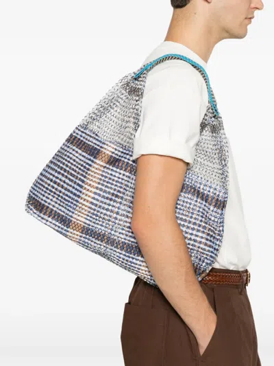 Epice Elziver Check-pattern Mesh Shoulder Bag In Multi